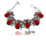 joli bracelet argent hibou rouge pas cher femme