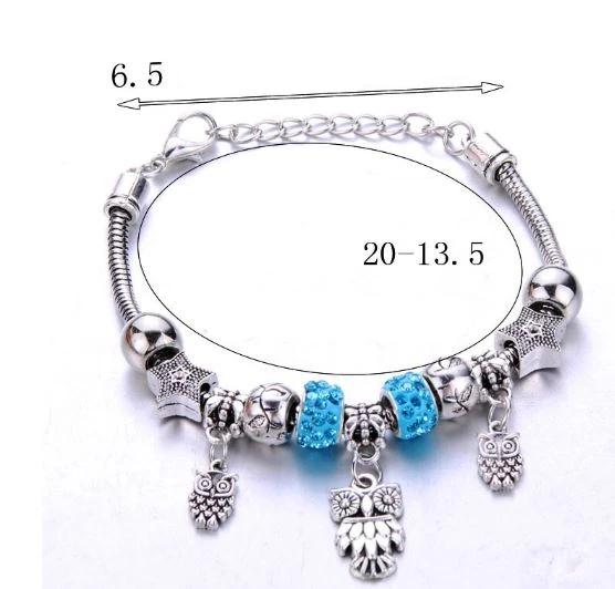 Bracelet Gris 19cm Perles Verre Breloques Argentées - Petit-Chat Créations - Neuf Avec étiquettes