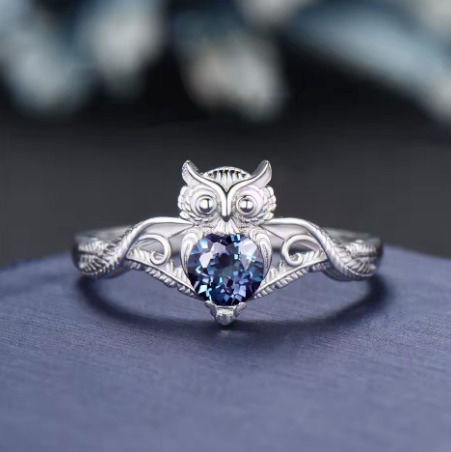 Bague Hibou Réglable en Argent – Paradise Designs