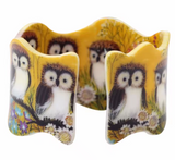 bracelet large hibou et chouette ajustable