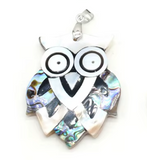 collier medaillon hibou ivoire