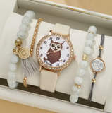 montre cuir naturel hibou chouette