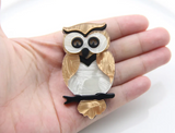 broche hibou couleurs