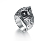 bague hibou argent homme sculpté 