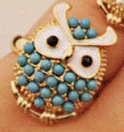 belle bague pour fille en or pas cher perles bleues