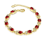 bracelet hibou en or et  faux diamants
