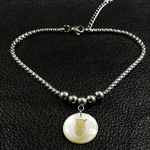 bracelet de cheville en perles avec hibou chouette