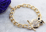 bracelet en or hibou zirconium en promo