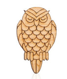 broche hibou en bois pas cher fait main