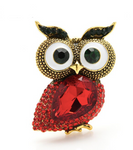 bijou hibou rubis