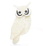 broche hibou blanc nacre