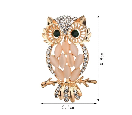 Broche Hibou Vintage Jacky De G. Paris - Animal Argenté - Occasion