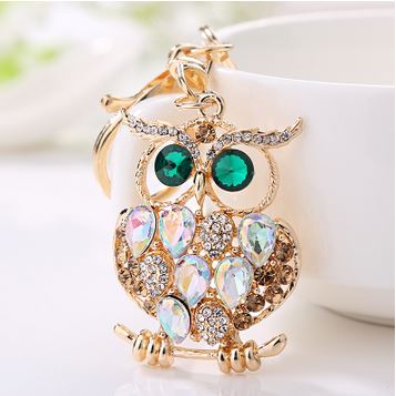 Porte-clés Créatif Hibou Avec Quartz - Pendentif Déco Et Utile Pour Sacs Ou Clés