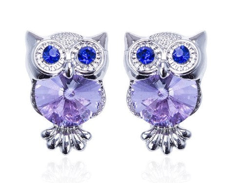 paire de boucle d'oreille hibou femme pas cher jolie