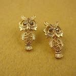 boucle d'oreilles or hibou 