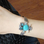 bracelet vintage hibou bleu