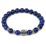 bracelet perle pierre porte bonheur bleu homme femme