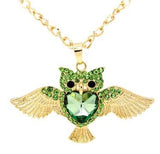 pendentif hibou en or cristal vert histoire d'or