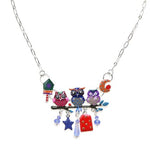 collier chouette hibou breloque enfant