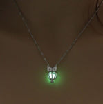 collier hibou fluorescent vert