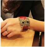bracelet owl chic rouge femme