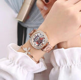 hibou bracelet montre or rose