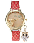 montre hibou chouette bracelet serpent rouge