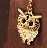 pendentif hibou or vintage chaud chandail bronze